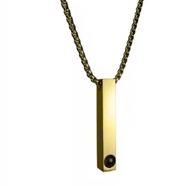 Personalized straight bar Necklace